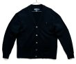 画像1: 90'S RALPH LAUREN コットン カーディガン ブラック (VINTAGE) 