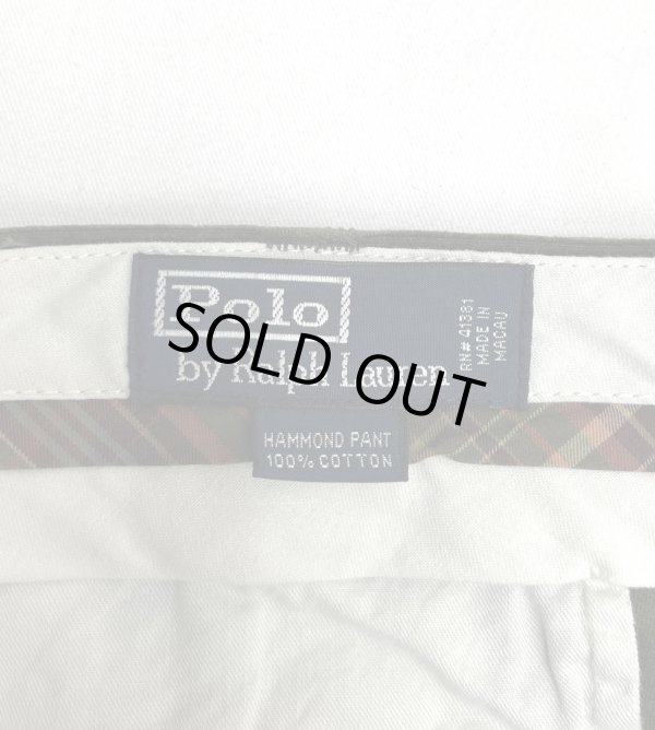 画像2: 90'S RALPH LAUREN "HAMMOND PANT" ツープリーツ コーデュロイパンツ オリーブ (VINTAGE)