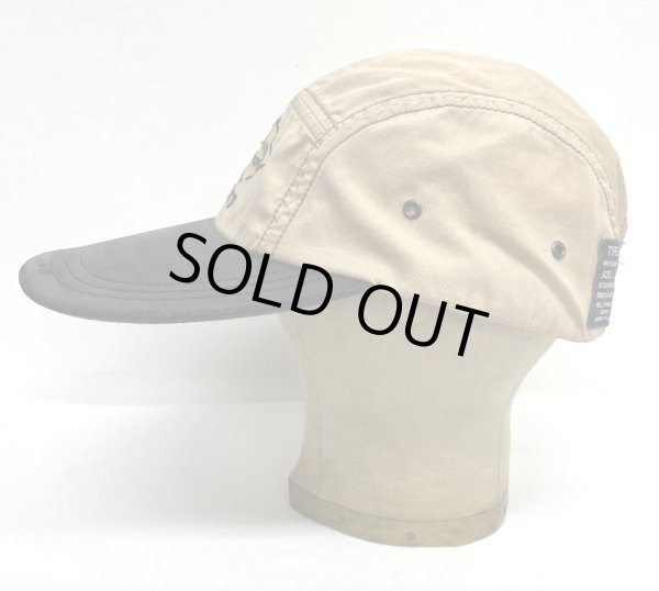 画像3: 90'S RALPH LAUREN レザー/キャンバス ロングビルキャップ ブラック/ベージュ (VINTAGE)