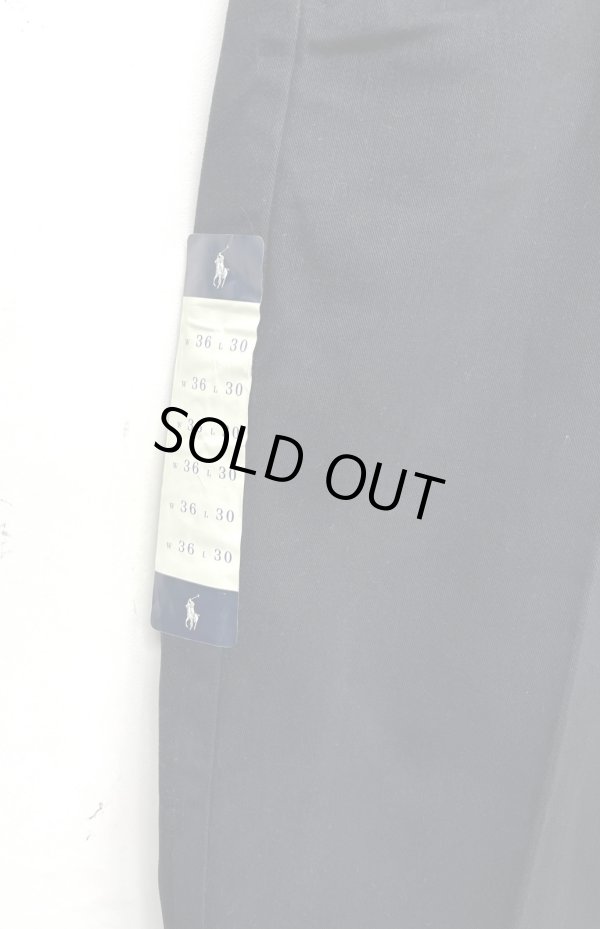 画像4: 90'S RALPH LAUREN ツープリーツ チノパンツ ブラック (DEADSTOCK)