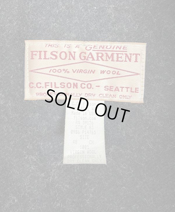 画像2: C.C.FILSON ウール ダブルマッキーノ クルーザージャケット チャコール USA製 (VINTAGE)