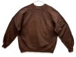 画像1: 80'S UNKNOWN ラグランスリーブ クルーネック スウェットシャツ ヘザーブラウン USA製 (VINTAGE)