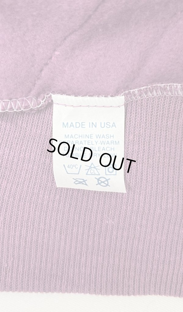 画像2: 80'S UNKNOWN ラグランスリーブ スウェット パーカー パープル USA製 (DEADSTOCK)