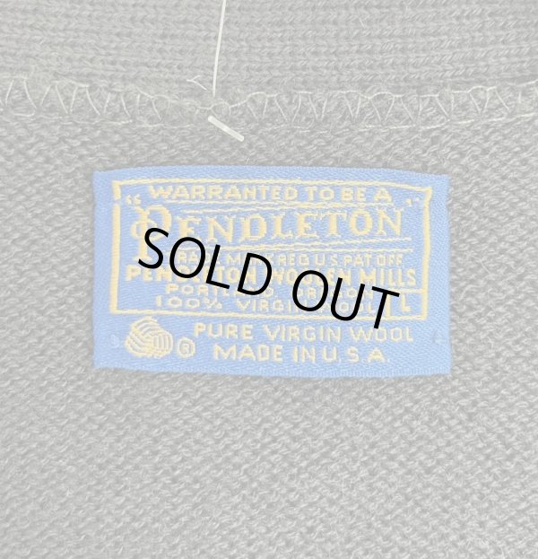 画像2: 80'S PENDLETON ウール ニットベスト グレンチェック/チャコール USA製 (DEADSTOCK) 