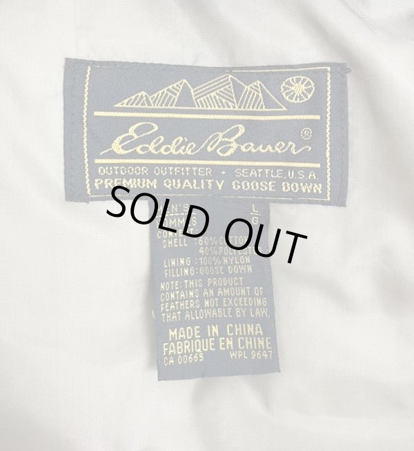 画像2: 90'S EDDIE BAUER 黒タグ グースダウン ダウンベスト ブラウン (VINTAGE) 