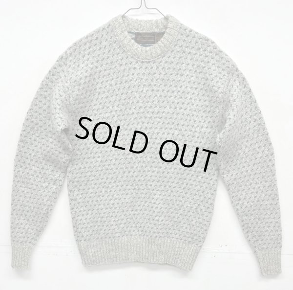 画像1: 90'S EDDIE BAUER 黒タグ ウール クルーネックセーター バーズアイ USA製 (VINTAGE) 