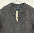画像3: 90'S LANDS' END ウール ヘンリーネックセーター チャコール USA製 (VINTAGE) 