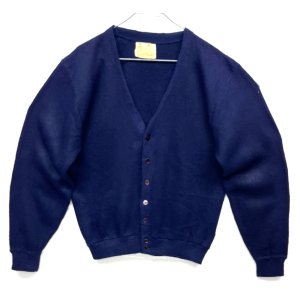 画像: 70'S SEARS アクリル カーディガン ネイビー (VINTAGE) 