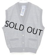 画像: 80'S PENDLETON ウール ニットベスト グレンチェック/チャコール USA製 (DEADSTOCK) 