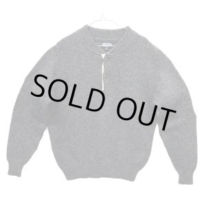 画像: 90'S LANDS' END ウール ヘンリーネックセーター チャコール USA製 (VINTAGE) 