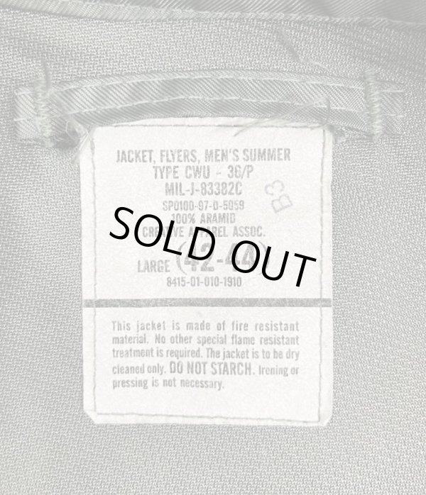 画像2: 90'S アメリカ軍 USAF "CWU-36/P" アラミド フライトジャケット セージグリーン (VINTAGE) 