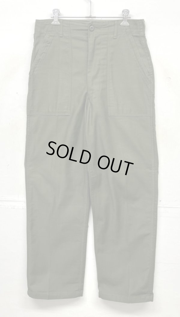 画像1: 70'S アメリカ軍 US ARMY "OG107" コットンサテン ベイカーパンツ GENERALジップ (DEADSTOCK)