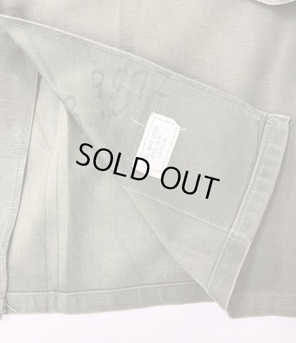 画像3: 60'S アメリカ軍 US ARMY OG107 コットンサテン ユーティリティシャツ 16 1/2 x 34 (VINTAGE)