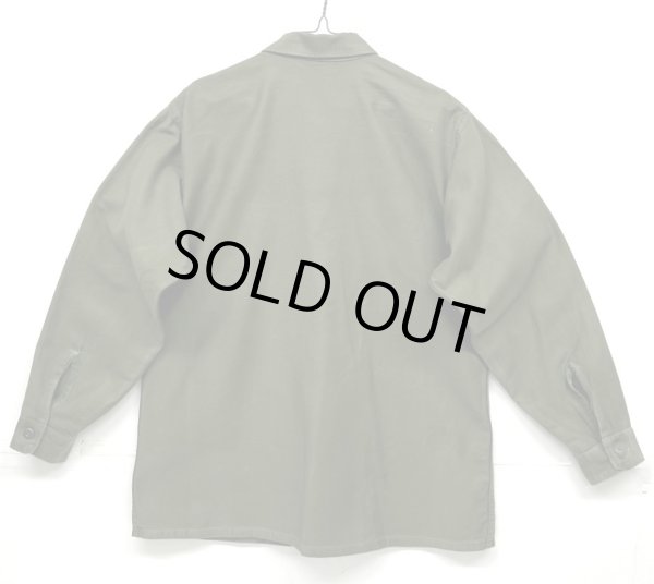 画像4: 60'S アメリカ軍 US ARMY OG107 コットンサテン ユーティリティシャツ 16 1/2 x 34 (VINTAGE)