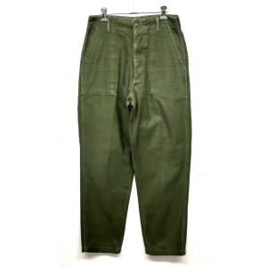 画像: 70'S アメリカ軍 US ARMY "OG107" コットンサテン ベイカーパンツ ミリタリーグリーン (VINTAGE)