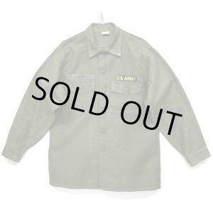画像: 60'S アメリカ軍 US ARMY OG107 コットンサテン ユーティリティシャツ 16 1/2 x 34 (VINTAGE)