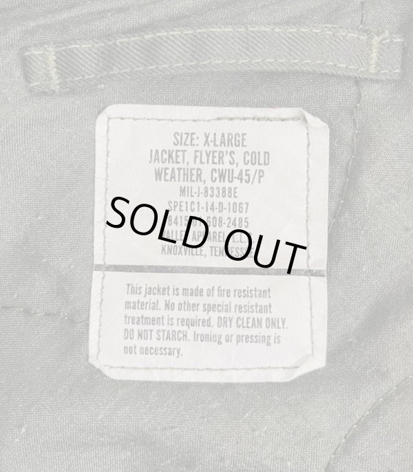 画像2: アメリカ軍 USAF "CWU-45/P" アラミド フライトジャケット セージグリーン (VINTAGE) 
