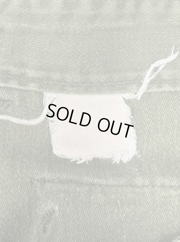 画像2: 70'S アメリカ軍 US ARMY "OG107" コットンサテン ベイカーパンツ ミリタリーグリーン (VINTAGE)