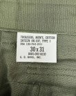 画像2: 70'S アメリカ軍 US ARMY "OG107" コットンサテン ベイカーパンツ GENERALジップ (DEADSTOCK)
