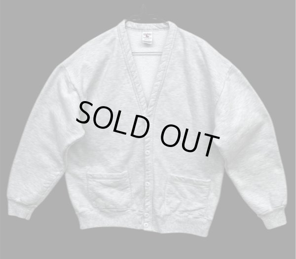 画像1: 90'S RED EAGLE CLOTHING by RUSSELL CORP スウェットカーディガン アッシュグレー USA製 (VINTAGE)