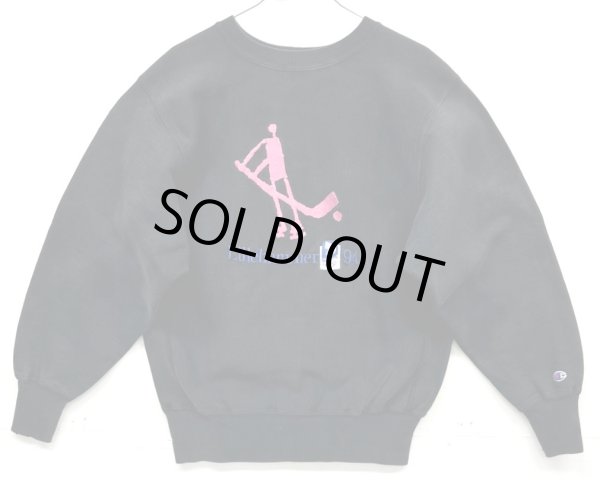 画像1: 90'S CHAMPION "LILLEHAMMER '94" 刺繍タグ リバースウィーブ ブラック USA製 (VINTAGE)