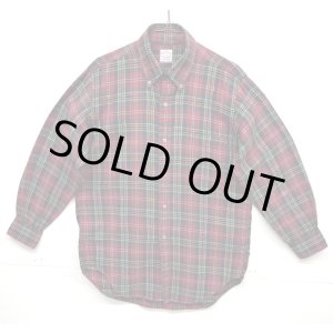 画像: 70'S BROOKS BROTHERS "BROOKSFLANNEL" 6ボタン フランネル BDシャツ チェック柄 USA製 (VINTAGE)
