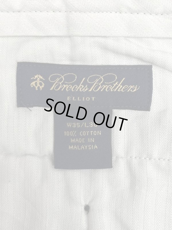 画像2: 00'S BROOKS BROTHERS "ELLIOT" ツープリーツ モールスキンパンツ オリーブ (VINTAGE)