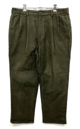 画像: 00'S BROOKS BROTHERS "ELLIOT" ツープリーツ モールスキンパンツ オリーブ (VINTAGE)