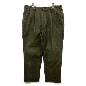画像: 00'S BROOKS BROTHERS "ELLIOT" ツープリーツ モールスキンパンツ オリーブ (VINTAGE)