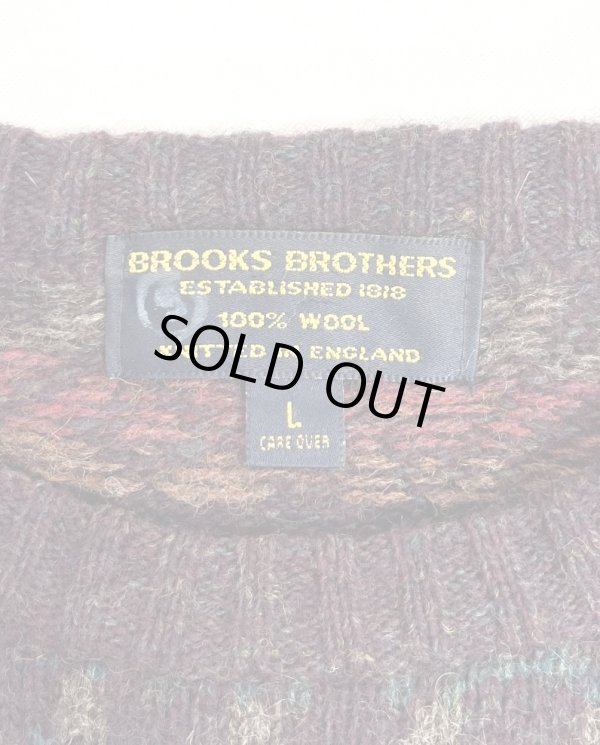 画像2: 80'S BROOKS BROTHERS ウール100% フェアアイルセーター イングランド製 (VINTAGE)