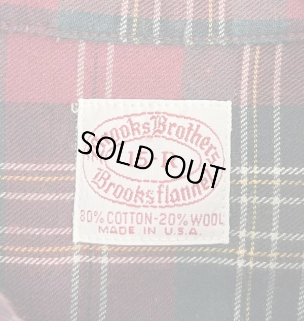 画像2: 70'S BROOKS BROTHERS "BROOKSFLANNEL" 6ボタン フランネル BDシャツ チェック柄 USA製 (VINTAGE)
