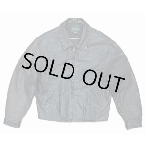 画像: 90'S J.CREW 旧タグ 裏地キルティング レザー ドリズラージャケット ダークブラウン/ツートン (VINTAGE)