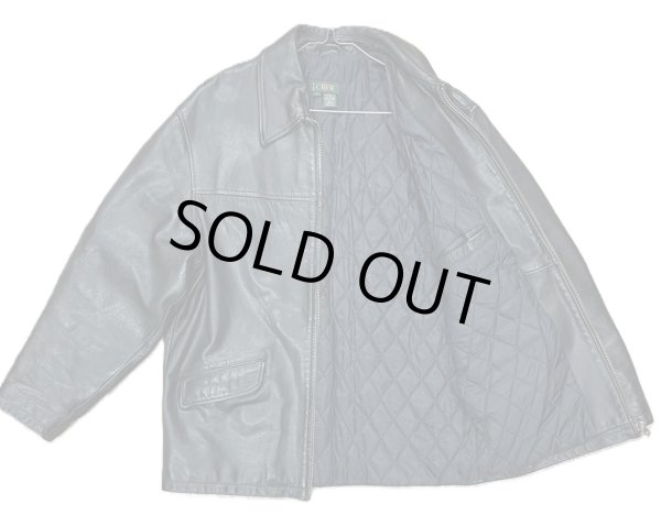 画像3: 90'S J.CREW 旧タグ 裏地キルティング レザー カーコート ブラック (VINTAGE)