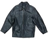 画像: 90'S J.CREW 旧タグ 裏地キルティング レザー カーコート ブラック (VINTAGE)