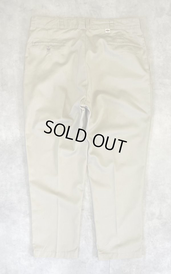 画像3: 80'S DICKIES チビタグ ツープリーツ ワークパンツ ベージュ USA製 (VINTAGE)