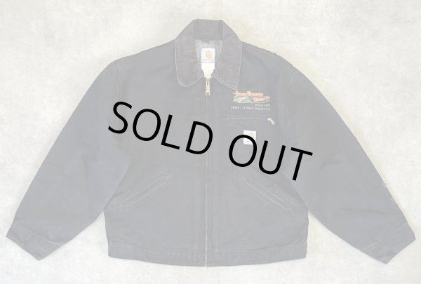 画像1: 00'S CARHARTT "DETROIT JACKET" 裏地ブランケット ダックジャケット ブラック USA製 (VINTAGE)