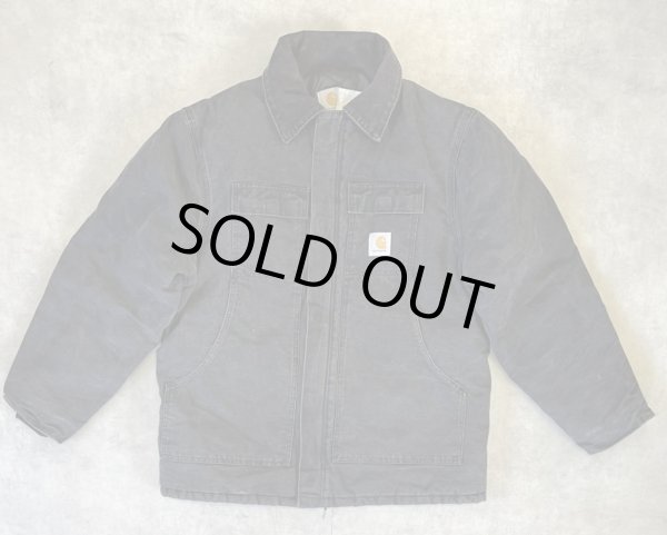 画像1: 80'S CARHARTT "TRADITIONAL COAT" 裏地キルティング ダックジャケット ブラック USA製 (VINTAGE)