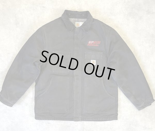 画像1: 80'S CARHARTT "TRADITIONAL COAT" 裏地ブランケット ダックジャケット ブラック USA製 (VINTAGE)