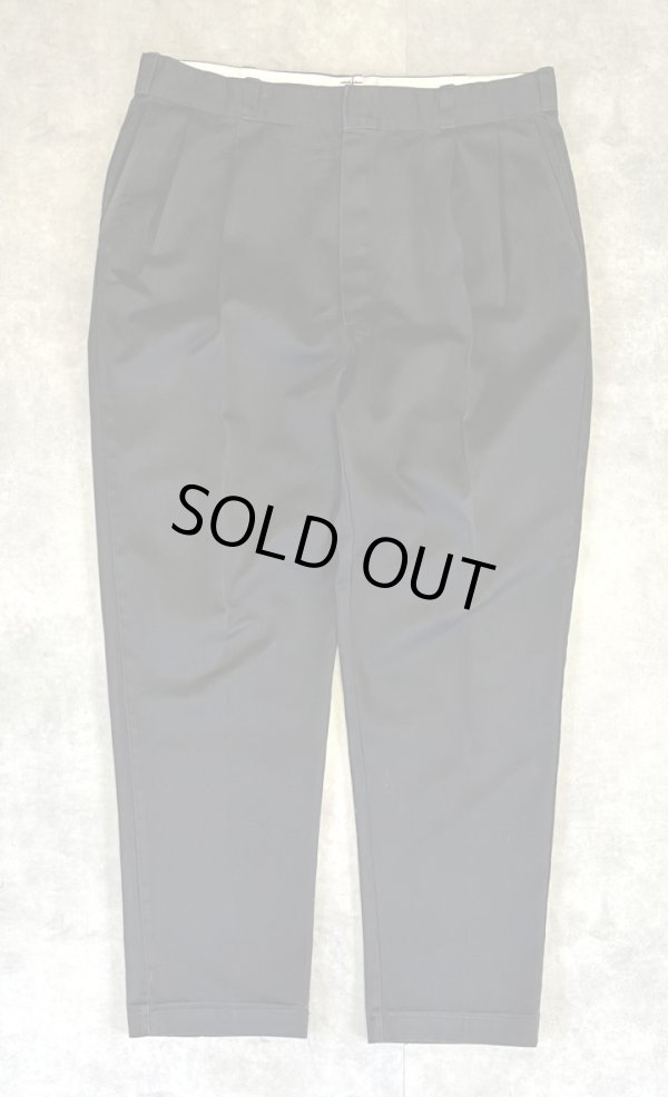 画像1: 80'S DICKIES チビタグ ツープリーツ ワークパンツ ブラック USA製 (VINTAGE)