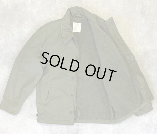 画像3: 70'S アメリカ軍 US NAVY "A-2" 背面ステンシル デッキジャケット ミリタリーグリーン (VINTAGE)