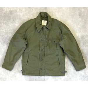 画像: 70'S アメリカ軍 US NAVY "A-2" 背面ステンシル デッキジャケット ミリタリーグリーン (VINTAGE)