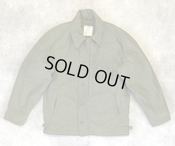 画像1: 70'S アメリカ軍 US NAVY "A-2" 背面ステンシル デッキジャケット ミリタリーグリーン (VINTAGE)