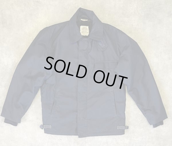 画像1: 90'S アメリカ軍 US NAVY "A-2" アラミド デッキジャケット ネイビー (VINTAGE)