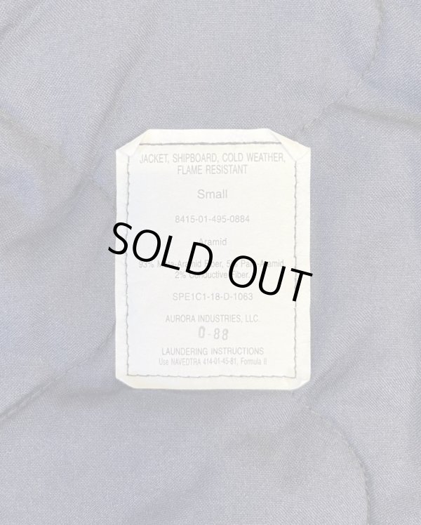 画像2: アメリカ軍 US NAVY "SHIPBOARD" アラミド デッキジャケット ネイビー (VINTAGE)