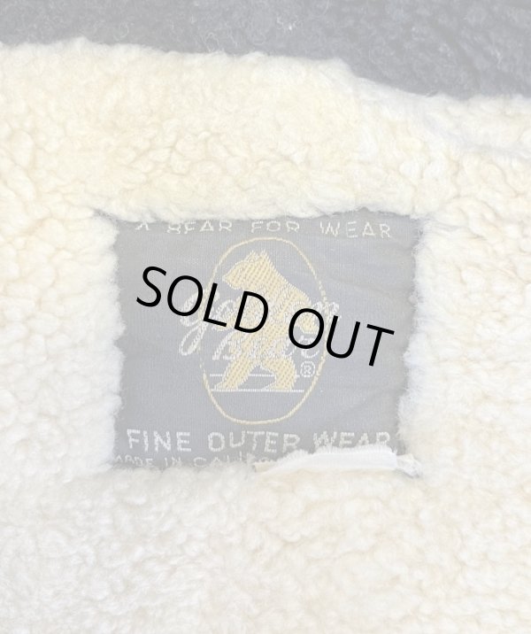 画像2: 70'S GOLDEN BEAR 黒タグ 裏地ムートン G-1 レザー フライトジャケット TALONジップ (VINTAGE)