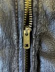 画像4: 70'S GOLDEN BEAR 黒タグ 裏地ムートン G-1 レザー フライトジャケット TALONジップ (VINTAGE)