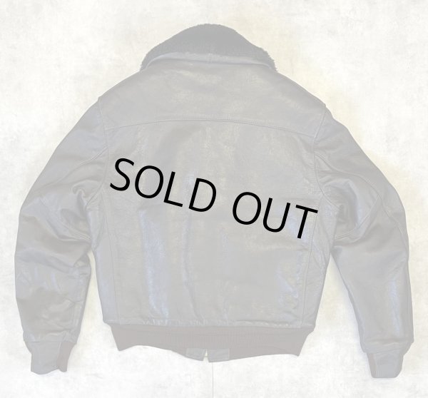 画像5: 70'S GOLDEN BEAR 黒タグ 裏地ムートン G-1 レザー フライトジャケット TALONジップ (VINTAGE)