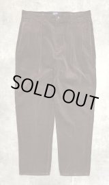 画像: 90'S RALPH LAUREN "ボックスロゴ" ツープリーツ 太畝コーデュロイパンツ ブラウン (VINTAGE)