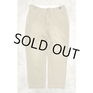 画像: 90'S RALPH LAUREN "犬ロゴ" ノープリーツ チノパンツ タン (VINTAGE)