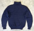 画像3: 90'S RALPH LAUREN "HAND KNIT" タートルネック フィッシャーマンセーター ネイビー (VINTAGE) 